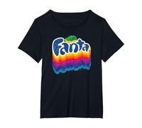 Fanta Rainbow Logo T-Shirt, Women's Plus, Black, 4X