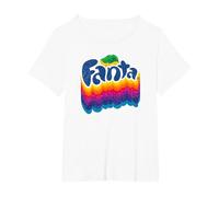 Fanta Rainbow Logo T-Shirt, Women's Plus, White, 4X