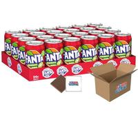 Fanta Selection Fanta Strawberry & Kiwi Cans 24x330ml Convenient Bulk Pack For School, Business Or Parties Boxed Treatz