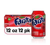 Fanta Strawberry Soft Drink Cans 12oz (355ml) - Pack of 12