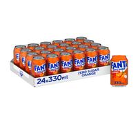 Fanta Zero Orange Soft Drink Cans, 24 x 330 mL