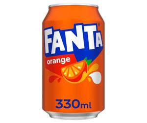 Fanta Zero Orange Soft Drink Cans, 24 x 330 mL