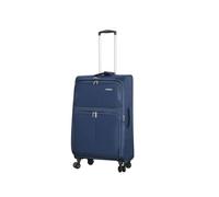 Fantana Super Light Soft Shell Luggage, 4-Wheel Spinner, Expandable, Multiple Pockets, Scratch-Resistant (Navy, Medium)
