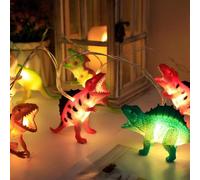 Fantasee 1.5M 10 LED Dinosaur String Lights Battery Operated LED Fairy Fantastic Lights for Bedroom Baby Room Child Room Birthday Party Decoration (Multi-Colored Dinosaur)