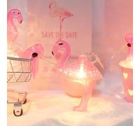 Fantasee 3M 20 LED Flamingo String Lights Battery Operated LED Fairy Fantastic Lights for Bedroom Baby Room Child Room Birthday Party Decor (9.8ft 20LED, Flamingo)