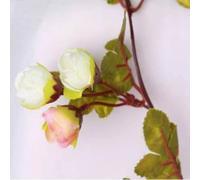 Fantasee Artificial Rose Vine Garland Lights 20 LED 45 Flowers USB Operated Flower Garland Fairy Lights for Wedding Valentine's Day Home Garden Arch Party Birthday Decor (White + Light Pink, 6FT)