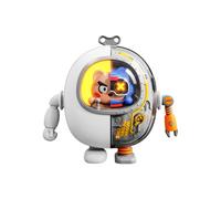 Fantasee MF060 Portable Mecha Fan, Handheld Neck Fan, 3 Speeds USB Rechargeable Mini Cooling Personal Fan for Kids Teenager Gift Indoor Outdoor (White Grey)