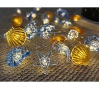 Fantasee Ocean Theme String Lights, 10ft 30 LED Battery Operated Marine Life Night Lights for Bedroom Home Indoor Outdoor Wedding Birthday Christmas Party Decor (Mixed, 10ft 30led)