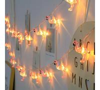 Fantasee Summer Tropical String Lights, Battery Operated Home Decor Lights LED Fairy Fantastic Lights for Bedroom Birthday Hawaiian Party Decor (Flamingo, 10LED)