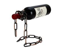 Fantasee Suspending Chain Wine Holder, Stainless Steel Magic Wine Rack Wine Bottle Holder Novelty Gift for Kitchen Home Decoration (Bronze)