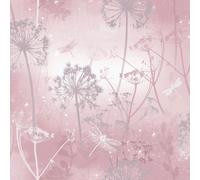 Arthouse Damselfly Glitter Dandelions Botanical Ombre Motif Textured Wallpaper 692305