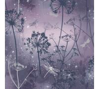 Fantasia Damselfly Wallpaper Arthouse Purple One Size
