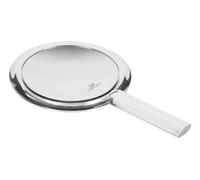 Fantasia Hand and Standing Mirror with Handle: Elegant Travel Mirror with Removable Stand - Double-Sided, Normal and 10x Magnification, Length: 26 cm, Hand Mirror with Handle