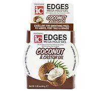Fantasia IC Hair Polisher Coconut & Castor Oil Edges Mega Hold Gel 64g
