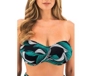 Fantasie 504409 Saint Lucia Twist Bandeau Bikini Top Black