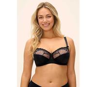 Fantasie Women's Adelle Underwire Side Support Bra Full Coverage, Sheer, Black, 34HH US