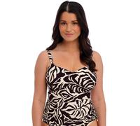 Fantasie Aruba Nights Underwired Adjustable Side Tankini Top - Black and Cream - 38D