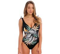 Fantasie Bamboo Grove Swimsuit Plunge Underwired Jet High Leg Swimsuits Swimwear
