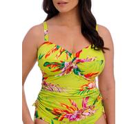 Fantasie Cala Macarella Twist Front Tankini Top In Green Green