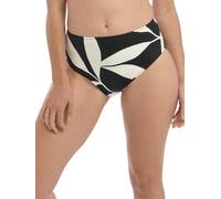 Fantasie Ile De Re High Waist Bikini Brief & Cream In Black Black 10