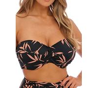 Fantasie Luna Bay Twist Bandeau Bikini Top Lacquered Black Black 34F