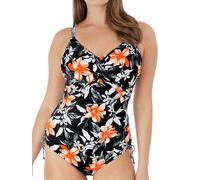 Fantasie Port Maria Twist Front Adjustable Leg Swimsuit In Black Black 32D
