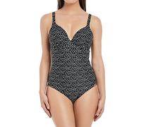 Fantasie Swim Byron Bay Underwired Deep Plunge Swimsuit (34D, Black Cream)
