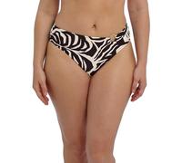 Fantasie Swim Women's Aruba Nights Mid Rise Bikini Brief Bottoms, Black and Cream, Medium