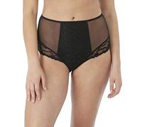 Fantasie Women's Ana High Waist Brief Bikini Style Underwear, Black, M