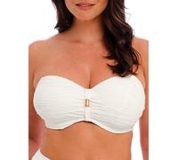 Fantasie Womens Beach Waves Bandeau Bikini Top - White Polyamide - Size 36FF