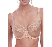 Fantasie Balcony Bra Belle - Floral Lace, Underwire Demi, Opaque, Natural Beige 38DD