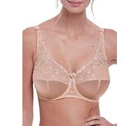 Fantasie Bra Belle Full Cup – Underwire, Sheer, Floral Coverage – Beige 34F