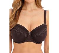 Fantasie Women's Illusion Underwire Side Suport Bra Full Coverage, Sheer, Chocolate, 34D