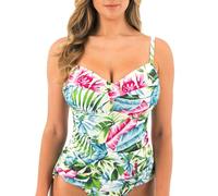Fantasie Women's Langkawi Underwire Twist Front Tankini Top, White, 3 4DD US