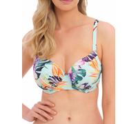 Fantasie Womens Paradiso Gathered Full Cup Bikini Top - Blue Polyamide - Size 42DD