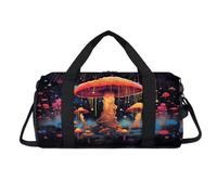 Fantasize Forest Mushroom Sport Duffel Bag with Shoes Compartment Overnight Weekender Bags Travel Gym Luggage Organizer for Women Men Kids Girls Boys