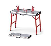 FANTASK Foldable Welding Table, 107 x 53 cm, Work Table, Height Adjustable up to 450 kg with 2 Rod Clamps and Carry Handle, Folding Workbench, Mobile Folding for Garage Workshop