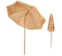FANTASK Hawaii Parasol 175 cm 30° Bendable | Straw umbrella as a beach umbrella, garden umbrella and patio umbrella for garden, balcony and beach, tropical design