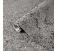 Fantasnight Grey Self Adhesive Wallpaper 40x500cm Concrete Effect Sticky Back Plastic Industrial Cement Vinyl Wrap Peel and Stick Kitchen Worktop Covering Sticky Back Plastic Furniture Sticker