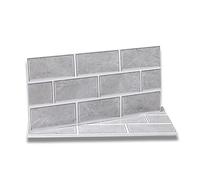 Fantasnight Grey Tile Stickers Vinyl Peel and Stick for Bathroom Kitchen 30x15cm 12Pcs Brick Self Adhesive Wall Tile Waterproof Tiles Stick on Tile Backsplash for Living Room