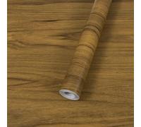 Fantasnight Sticky Back Plastic Brown Wood Oak Effect Self Adhesive Vinyl Peel and Stick Wallpaper 60 X 600cm Waterproof Vinyl Film Decorative Furniture Stickers for Wardrobe Wall Countertop DIY