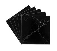 Fantasnight Tile Stickers 50Pcs 15x15cm Black Marble Self Adhesive Wall Tiles Sticky Back Plastic Vinyl Waterproof Peel and Stick on for Kitchen Bathroom Backsplash Splashback Home Decor