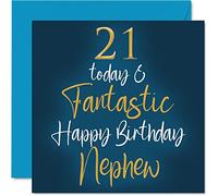Fantastic 21st Birthday Cards for Nephew, 21 Today & Fantastic