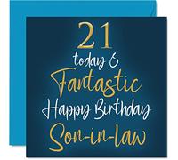 Fantastic 21st Birthday Cards for Son-in-law, 21 Today & Fantastic