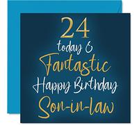 Fantastic 24th Birthday Cards for Son-in-law, 24 Today & Fantastic