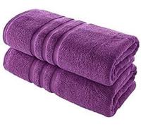 Fantastic 2X Premium Super Jumbo Bath Sheet 600GSM Highly Absorbent 100% Egyptian Cotton Quick Dry Extra Large Soft Fluffy Bath Sheet Towels(95X200cm) (Purple)