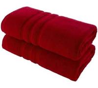Fantastic 2X Premium Super Jumbo Bath Sheet 600GSM Highly Absorbent 100% Egyptian Cotton Quick Dry Extra Large Soft Fluffy Bath Sheet Towels(95X200cm) (Red)