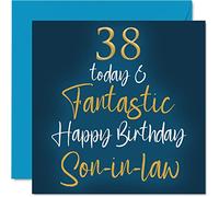 Fantastic 38th Birthday Cards for Son-in-law, 38 Today & Fantastic