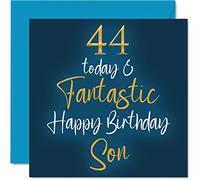 Fantastic 44th Birthday Cards for Son - 44 Today & Fantastic - Happy Birthday Card for Son from Mum or Dad, 145mm Greeting Cards Gift