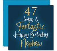 Fantastic 47th Birthday Cards for Nephew, 47 Today & Fantastic